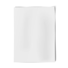 Vector sheet of white paper isolated