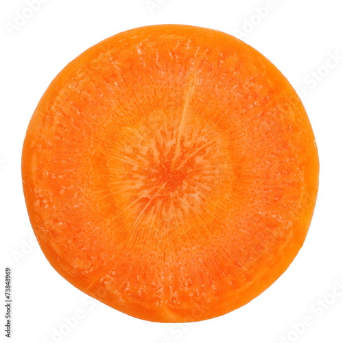 Fotomural Fresh carrot slice on a white background