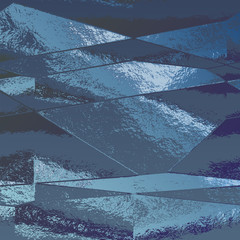 Wall Mural - Abstract background of blue metallic foil