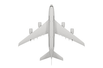 Passenger airplane isolated on white background