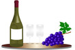 Butelka wina - ilustracja