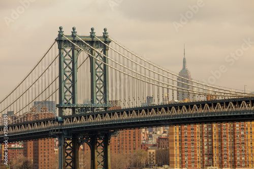 Naklejka - mata magnetyczna na lodówkę Manhattan Bridge