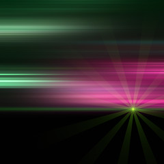Poster - fantastic stripe design with lights