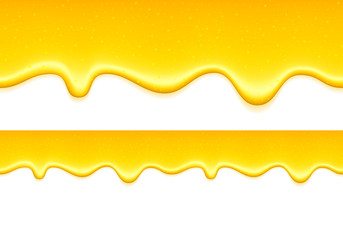 Wall Mural - Yellow drips. Lemon jelly or honey drops.