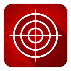 Leinwandbilder - target flat icon, christmas button