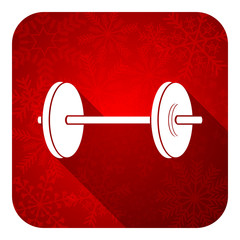 Aufkleber - fitness flat icon, christmas button