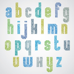Poster - Geometric shape bold poster color letters font with hand drawn l