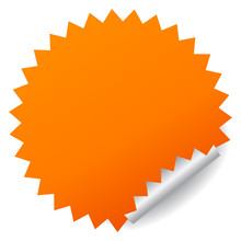 Blank Orange Vector Sticker