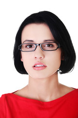 Canvas Print - Portrait of young woman in eyewear