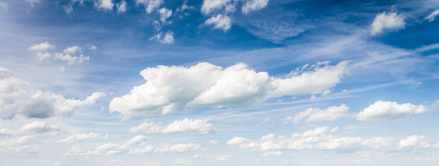 Wall Mural - blue sky with cloud closeup