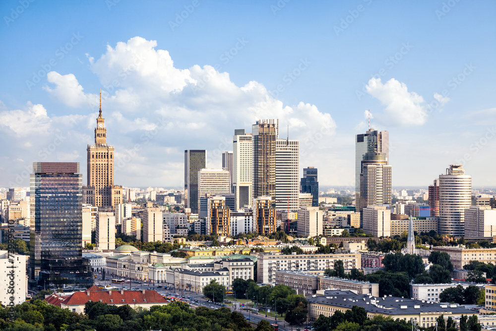Warsaw downtown - obrazy, fototapety, plakaty 