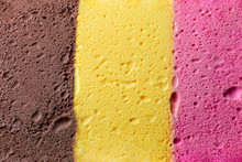 Colourful Neapolitan Ice Cream Background And Texture