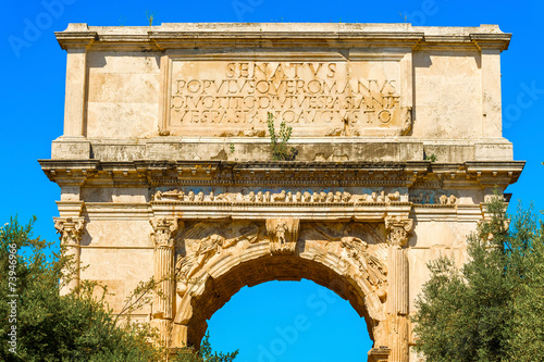 Fotografía The arch of Titus in Rome Italy