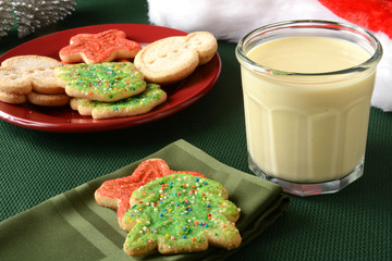 Sticker - Christmas cookies and egg nog