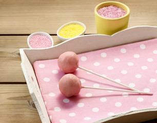 Canvas Print - Pink cake pops