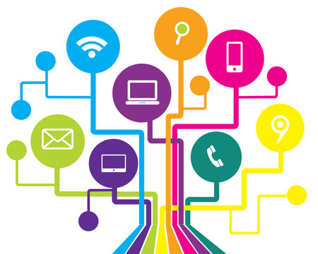 Communication tree with rounded corner