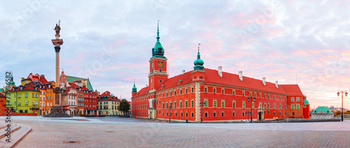 Fototapeta na szkło Panorama placu zamkowego w Warszawie