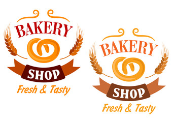 Wall Mural - Bakery Shop and pretzel sign