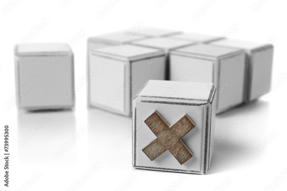 Educational cubes, isolated on white