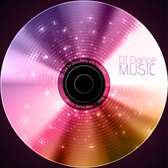 Wall Mural - Disco abstract background. Record or disk