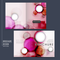 Wall Mural - romantic half-fold brochure template design