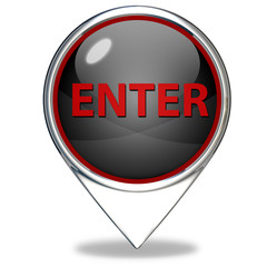 enter pointer icon on white background