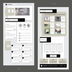 Wall Mural - collage one page website template design