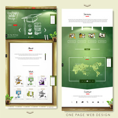 Canvas Print - one page website template in education style