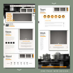 Wall Mural - one page website template design