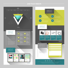 Canvas Print - modern geometric one page website template