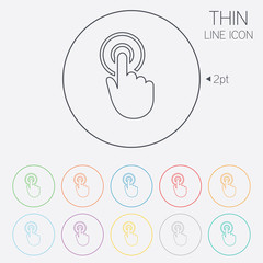 Poster - Hand cursor sign icon. Hand pointer symbol.