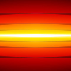 Poster - Abstract red, orange and yellow rectangle paper shapes