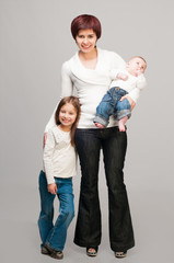 Wall Mural - mom with daughters