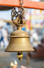 Brass Bell Near Hindu Temple
