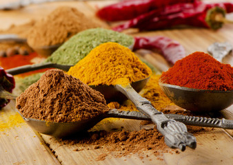 Canvas Print - Selection of dried spices .