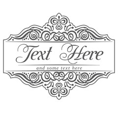 Vintage text frame with border