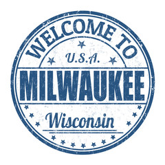 Wall Mural - Welcome to Milwaukee stamp