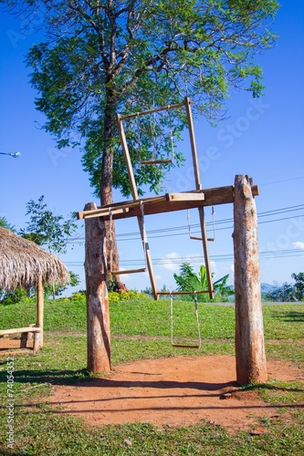 Fotografie, Obraz traditional swing of hilltribe people in thailand
