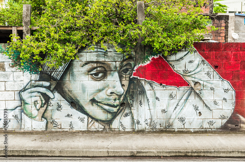 Obraz Dibond portret graffiti 3