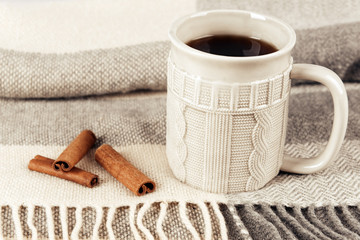 Poster - Cup of tea on table close-up