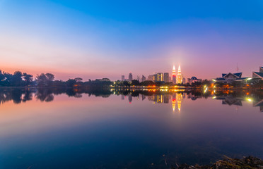 urban view from lake