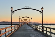 City Of White Rock Pier At Sunset