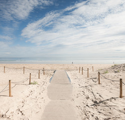 Plakat morze wydma plaża wejście brzeg