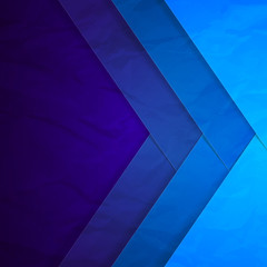 Fototapete - Abstract blue paper crossing rectangle shapes background