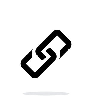 Link simple icon on white background.