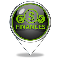 Finance pointer icon on white background