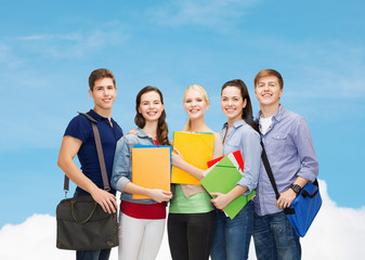 Wall Mural - group of smiling students standing