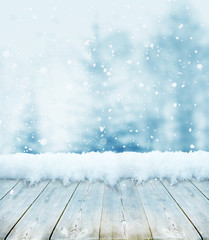 Wall Mural - winter christmas background