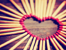 Matches In The Shape Of A Heart  Retro Vintage Instagram Filter