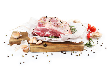 Sticker - Raw meat isolated on white